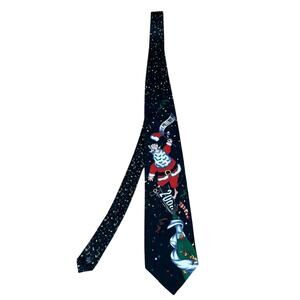 Y2K Tie Santa Claus 3rd Millennium Confetti Party 2000 Hallmark Specialties EUC